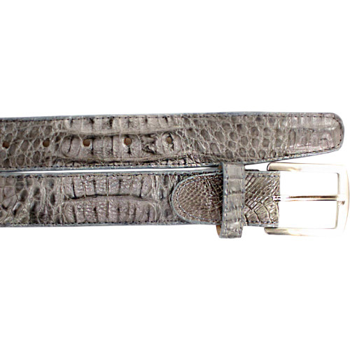 Belvedere Men's Gray Caiman Crocodile Belt Belvedere Men's Gray Caiman Crocodile Belt