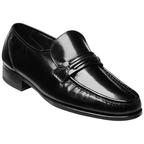 Florsheim Como Black Moc Toe Strap Loafer