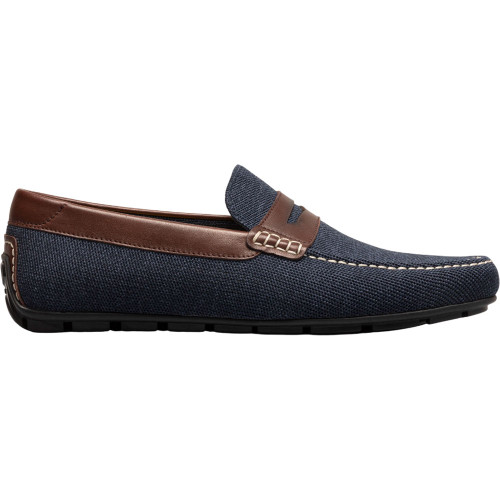 Florsheim Motor Navy Multi Knit Moc Toe Penny Driver Men's Shoes