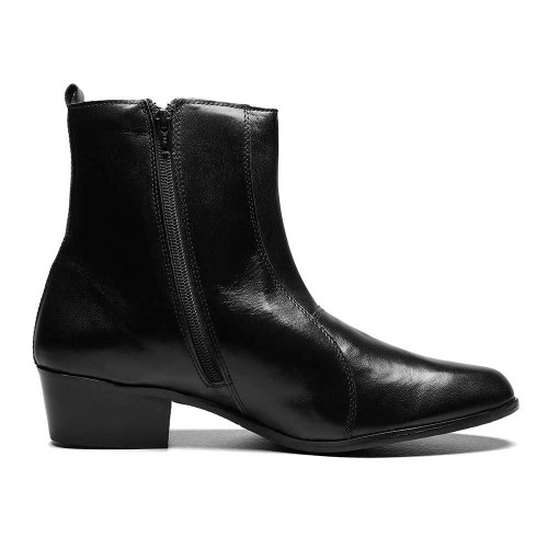 Stacy Adams Men’s Santos Side Zip Black Leather Dress Boot Stacy Adams Men’s Santos Side Zip Black Leather Dress Boot