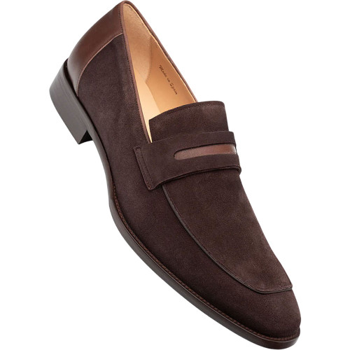 Mezlan Men's Galeno Italian Suede Penny Loafer in Brown Mezlan Men's Galeno Italian Suede Penny Loafer in Brown