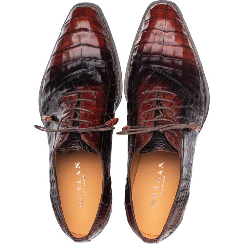 Mezlan Men's Pueblo Bi-Tonal Exotic Oxford in Sport/Chocolate Mezlan Men's Pueblo Bi-Tonal Exotic Oxford in Sport/Chocolate