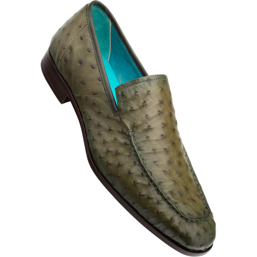 Mezlan Men’s Menor Olive Genuine Ostrich Skin Slip-On Loafer Mezlan Men’s Menor Olive Genuine Ostrich Skin Slip-On Loafer