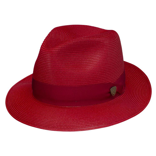 Dobbs Rosebud Red Florentine Milan Straw Hat