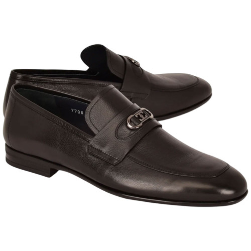 Corrente Men’s Black Buttersoft Calfskin Round Toe Soft Loafer