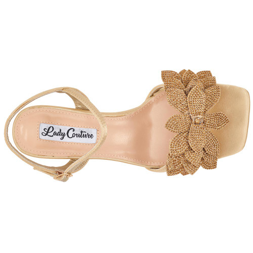 Lady Couture Lori Sandal 2” Heel in Gold