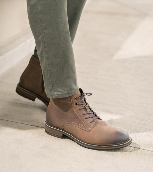 Florsheim Forge Brown CH Plain Toe Lace-Up Boot for Men