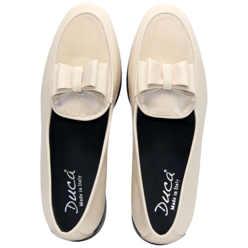 Duca Amalfi Cream Patent Leather Dress Shoes