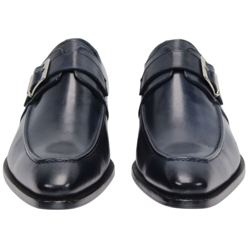 Duca Garda Navy Moc Toe Straps Loafers