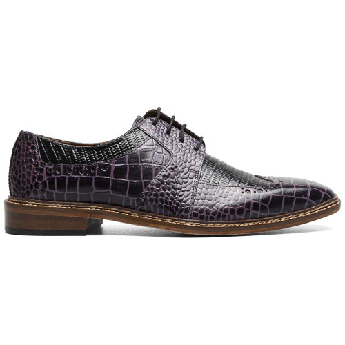 Stacy Adams Travato Wingtip Purple Multi Oxford Dress Shoes for Men
