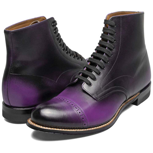 Stacy Adams Madison Purple Lace Up Dress Boots for Men Stacy Adams Madison Purple Lace Up Dress Boots for Men