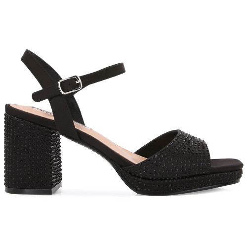Judy 3" Block Heels in Black | Lady Couture Shoes