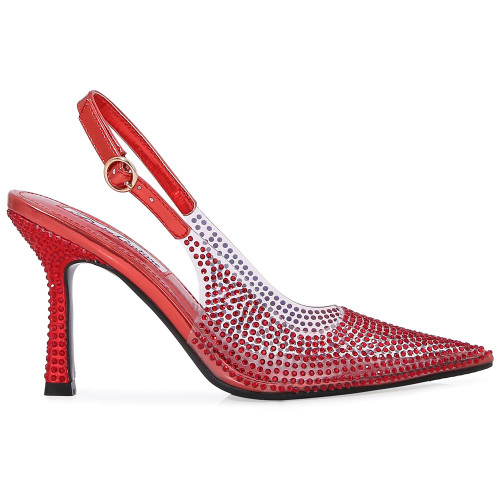 Irene 3.5" High Heels in Red | Lady Couture Shoes Irene 3.5" High Heels in Red | Lady Couture Shoes