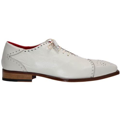Bosco Bone Deer Skin Leather Lace Ups | Emilio Franco Dress Shoes for Men