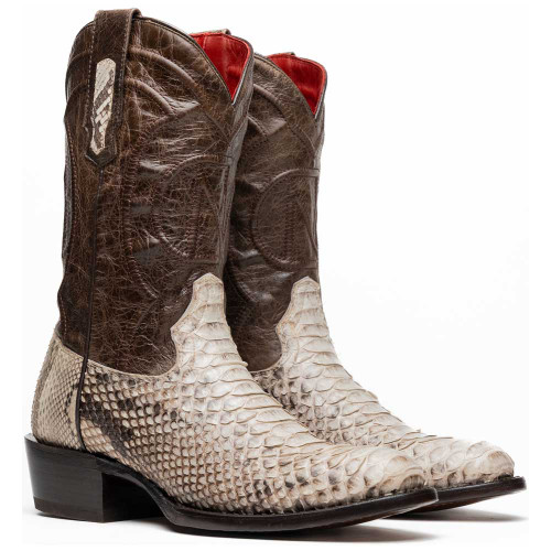 Marco Di Milano Missouri Genuine Python Skin Natural Cowboy Boot