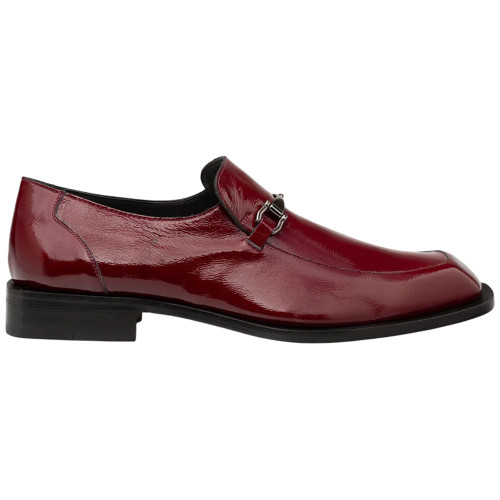 Accola Textured Burgundy Slip On | Mezlan Dress Loafer for Men