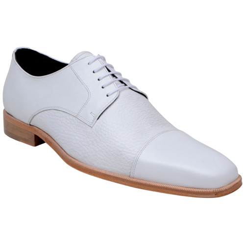 Studio Belvedere Alexander Men’s White Cap Toe Derby Shoes Studio Belvedere Alexander Men’s White Cap Toe Derby Shoes