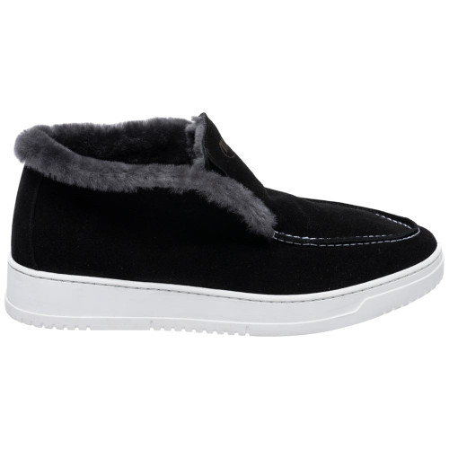 Mauri Black Suede Leather & Shearling Loafers CHILI for Men