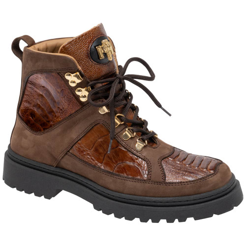 Mauri Men’s Genuine Ostrich Leg BACKDOOR Brown Sneakers