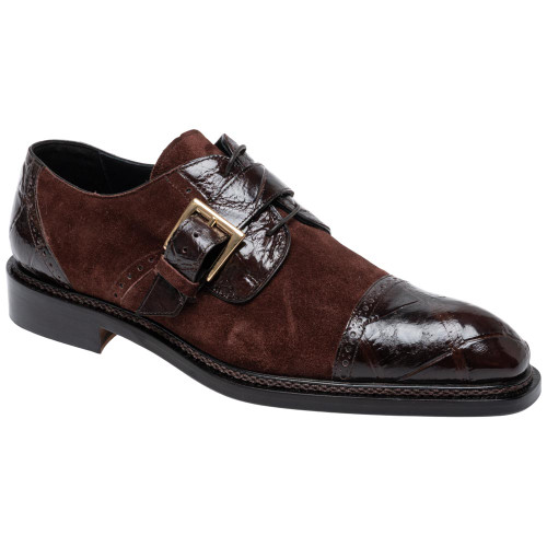 Mauri Men’s Alligator Skin & Suede Sport Rust Flawless Shoes