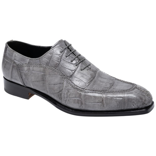 Mauri Men’s Genuine Alligator Skin Oxford Light Grey Shoes
