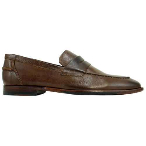 Alan Payne Naples Men's Brown Calfskin Moc Toe Dress Loafer