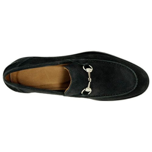 Alan Payne Miami Black Suede Leather Moc Toe Dress Loafers