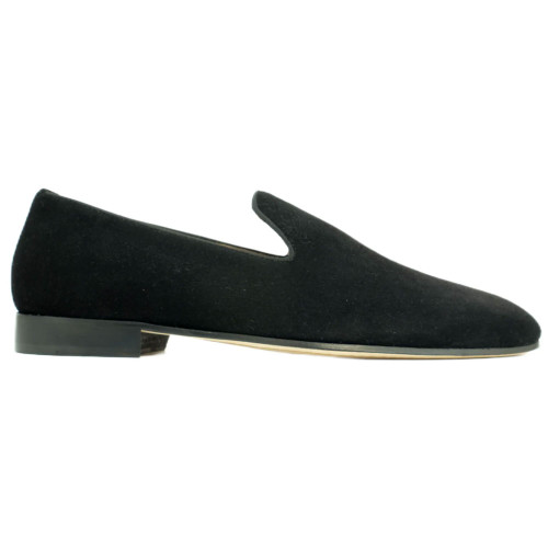 Alan Payne Men’s Black Velour Suede Leather Loafers