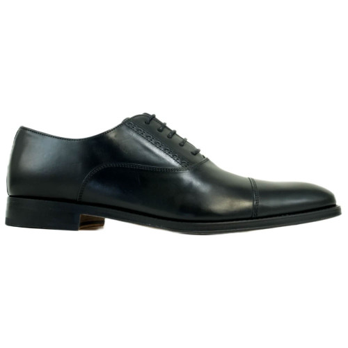 Alan Payne Men’s Clark Black Cap Toe Calfskin Oxford Shoes