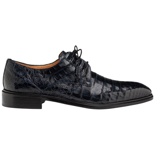 Mezlan Men’s Riverside Blue Crocodile Derby Lace Up Shoes