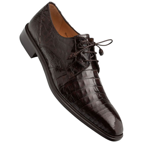 Mezlan Men’s Riverside Brown Crocodile Derby Lace Up Shoes