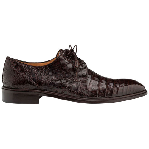 Mezlan Men’s Riverside Brown Crocodile Derby Lace Up Shoes