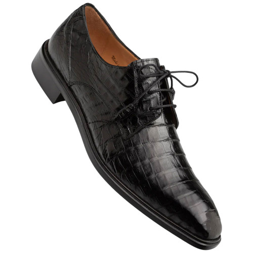 Mezlan Men’s Riverside Black Crocodile Derby Lace Up Shoes