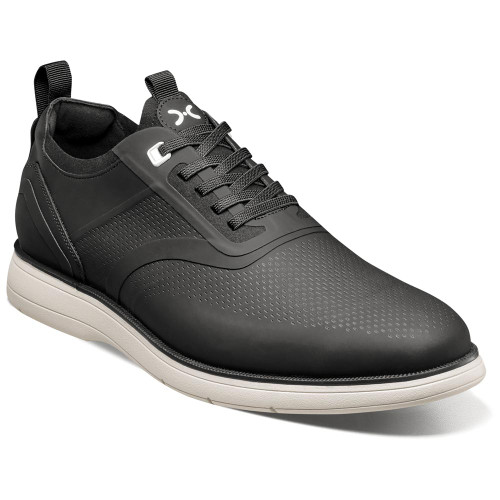 Stacy Adams Men’s Plain Toe Black Elastic Lace Up Casual Hybrid Everidge