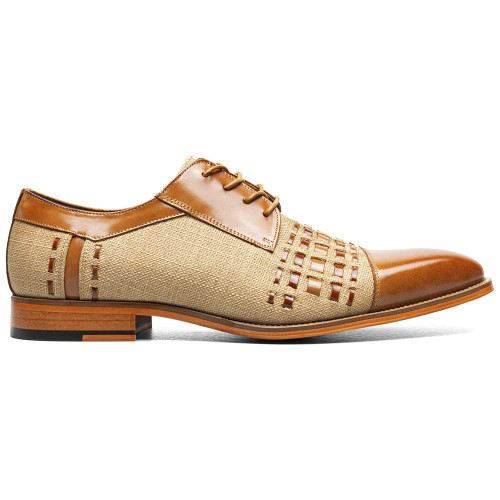 Stacy Adams Tan Leather Oxford Hobson Men’s Dress Shoes
