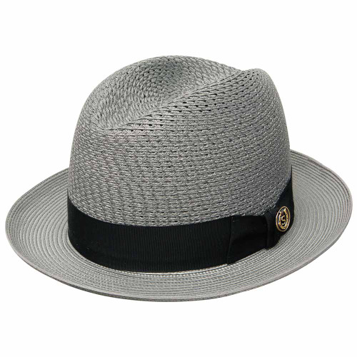 Stetson Madison Fedora Grey Milan Straw Hat