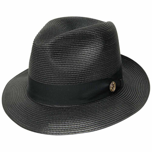 Stetson Rosebud Black Florentine Milan Straw Hat