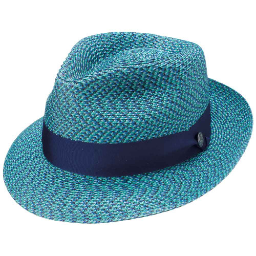 Stetson Men’s Whitehall Royal Mix Milan Straw Dress Hat