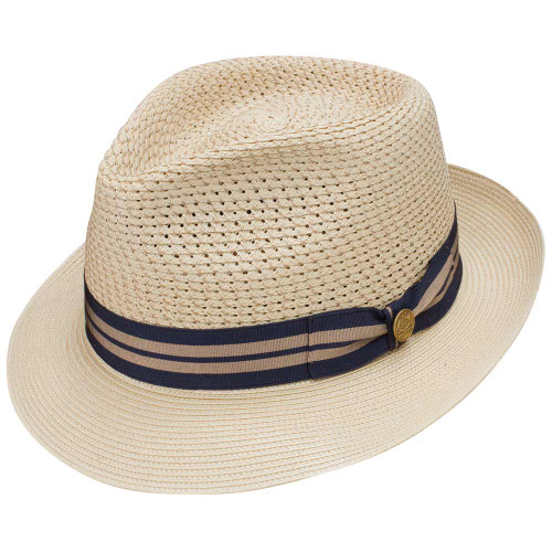 Stetson Men’s Nantucket Sand Milan Straw Dress Hat
