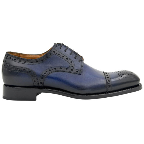 Ugo Vasare Gaelic Goodyear Welt Cap Toe Navy Dress Shoes
