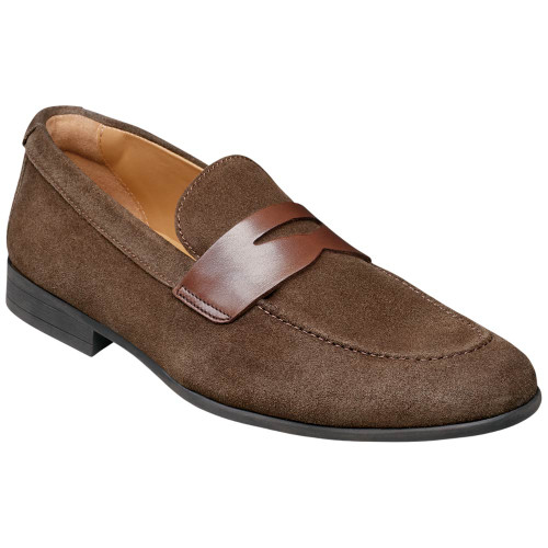 Florsheim Modena Moc Toe Brown Suede Penny Loafer for Men