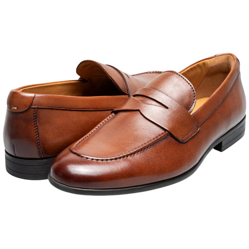 Florsheim Modena Moc Toe Cognac Leather Penny Loafer for Men