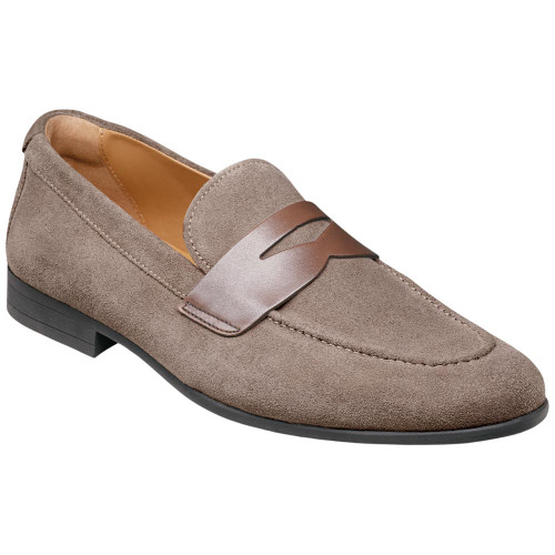 Florsheim Modena Moc Toe Gray Suede Penny Loafer for Men