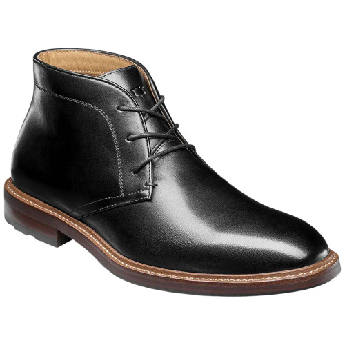 Florsheim Anthem Plain Toe Black Leather Chukka Boot for Men
