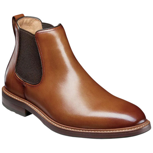Florsheim Anthem Plain Toe Saddle Tan Leather Chelsea Boot for Men