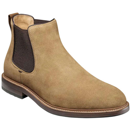 Florsheim Anthem Plain Toe Mocha Suede Chelsea Boot for Men
