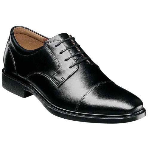 Florsheim Forecast Waterproof Cap Toe Oxford Black Leather Shoes for Men