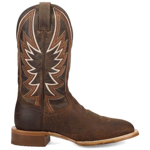 Dan Post Boar’s Run Rust Wild Boar Skin Broad Square Toe Western Cowboy Boots
