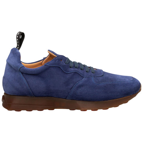 Mezlan Men’s Carlucci Blue Sport-Dress Suede Sneaker