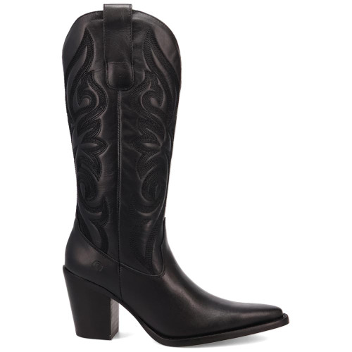 Hensley Black on Black Embroidered Leather Snip Toe Women Boot | Dingo Western Cowgirl Boots